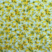 Kokka - Cotton Seersucker - Ripple Mimosa - Sky Blue