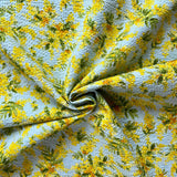Kokka - Cotton Seersucker - Ripple Mimosa - Sky Blue