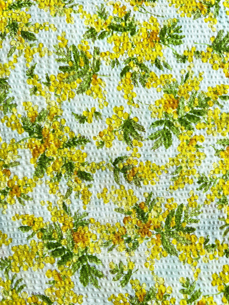Kokka - Cotton Seersucker - Ripple Mimosa - White