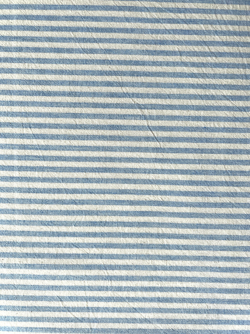 Cosmo - Yarn-Dyed Narrow Stripe Cotton - Sky