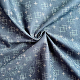 Sevenberry - Cotton Sheeting - Kasuri Faux Ikat - Navy