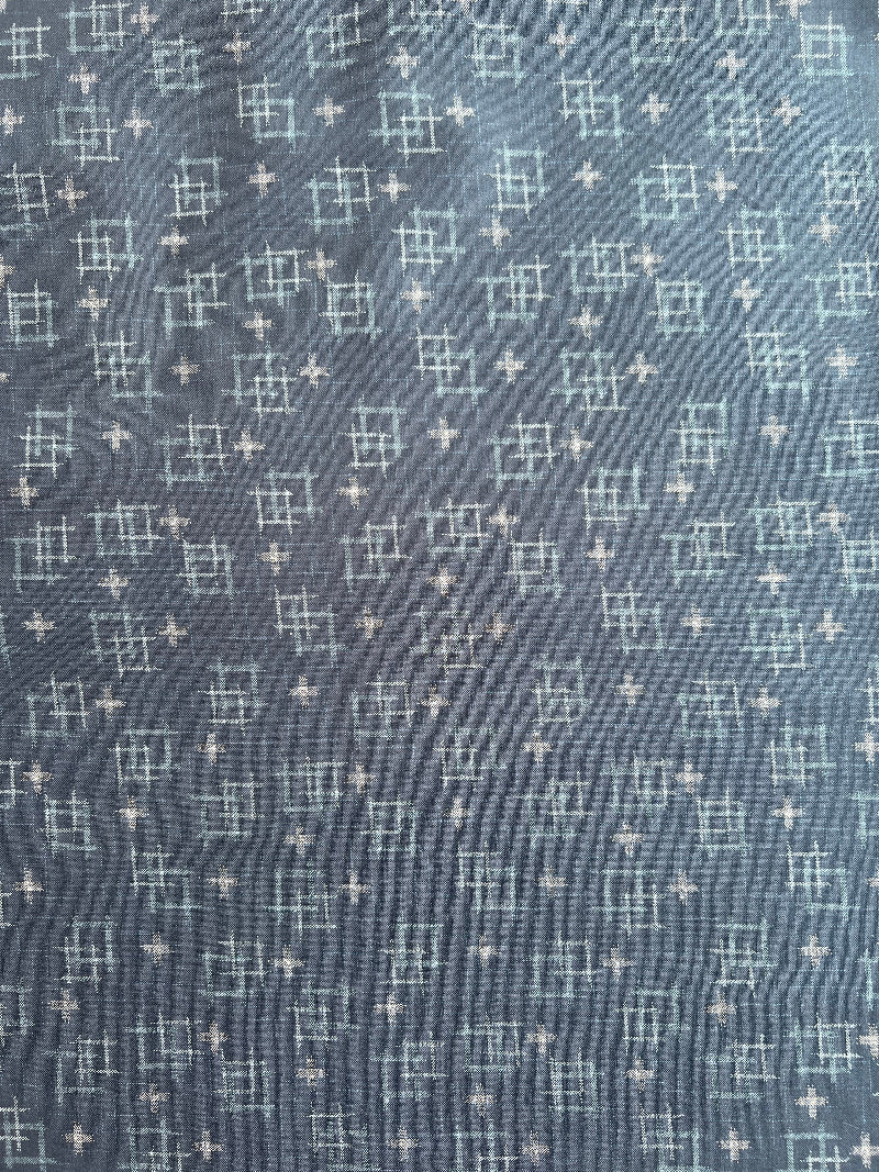 Sevenberry - Cotton Sheeting - Kasuri Faux Ikat - Navy