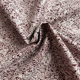 Hokkoh - Cotton Poplin - Tiny Busy Leaves - Burgundy