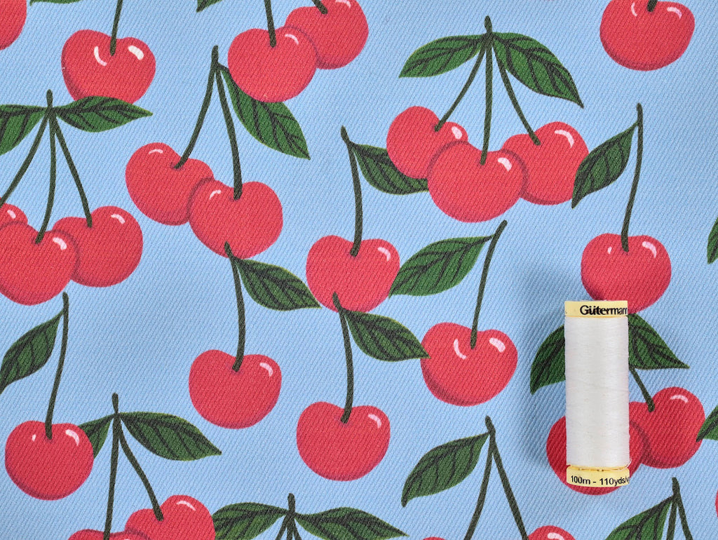 Fabric Godmother - Cotton Denim - Mon Cheri - Blue