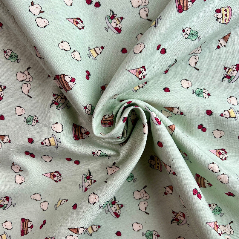 Kokka - Cotton Sheeting - Snow Birds & Dessert