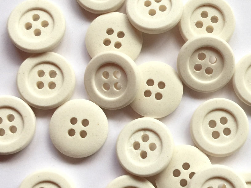 Textile Garden - Cotton Buttons - Simple - Various Sizes