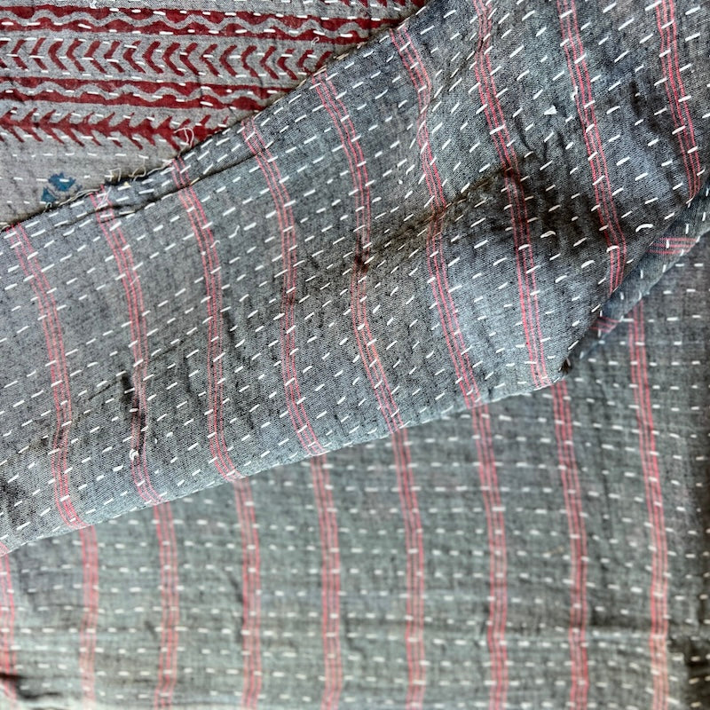 Windham - Kantha - Broad Stripe - Charcoal