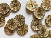 Textile Garden - Shell Button - 18mm - Laser Flower - Various Colors