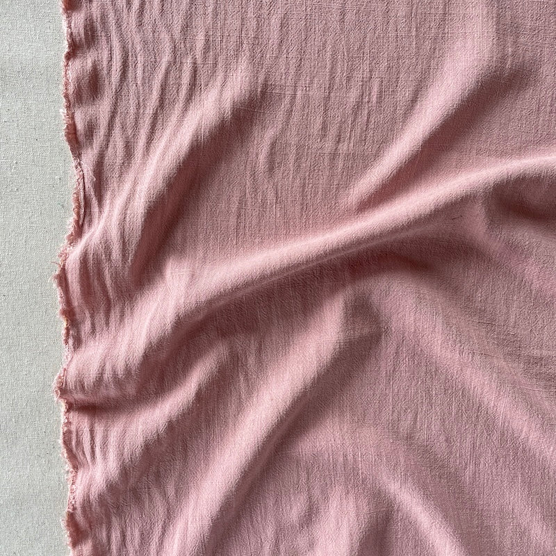 Rayon Linen Slub - Rose