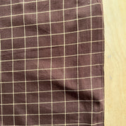 Diamond Textiles - Homespun Cotton - Windowpane - Brown