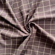 Diamond Textiles - Homespun Cotton - Windowpane - Brown