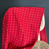 Diamond Textiles - Homespun Cotton - Windowpane - Red