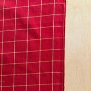 Diamond Textiles - Homespun Cotton - Windowpane - Red