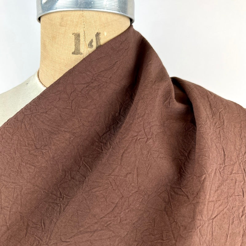 Cosmo - Crinkle Cotton Sheeting - Brown
