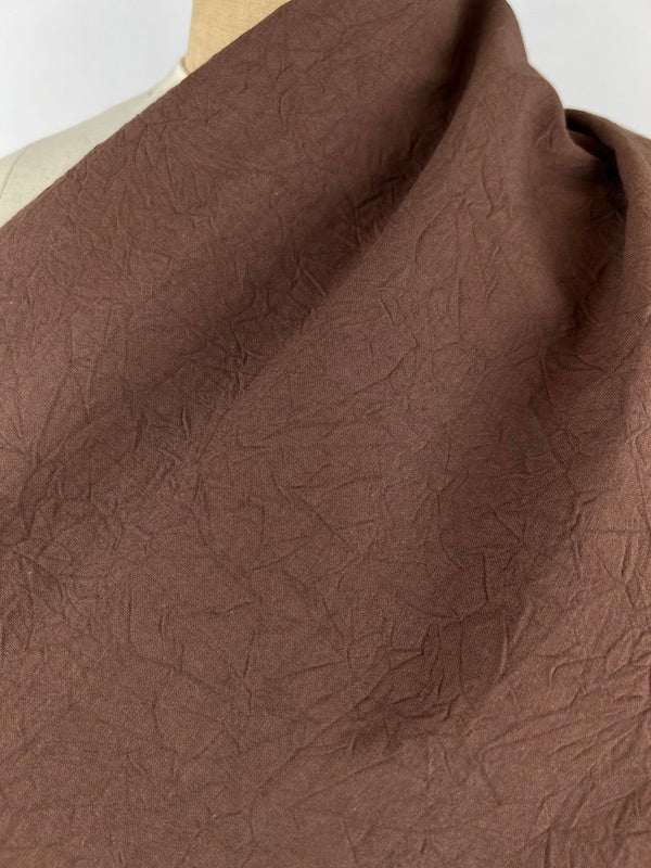 Cosmo - Crinkle Cotton Sheeting - Brown