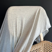 Deadstock - Rayon Blend Knit - Gray Stripe