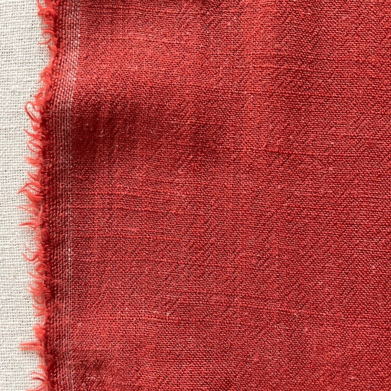 Rayon Linen Slub - Rust