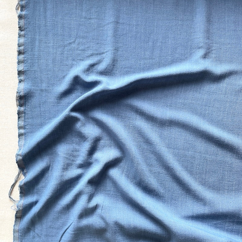 Rayon Linen Slub - Pigeon Blue