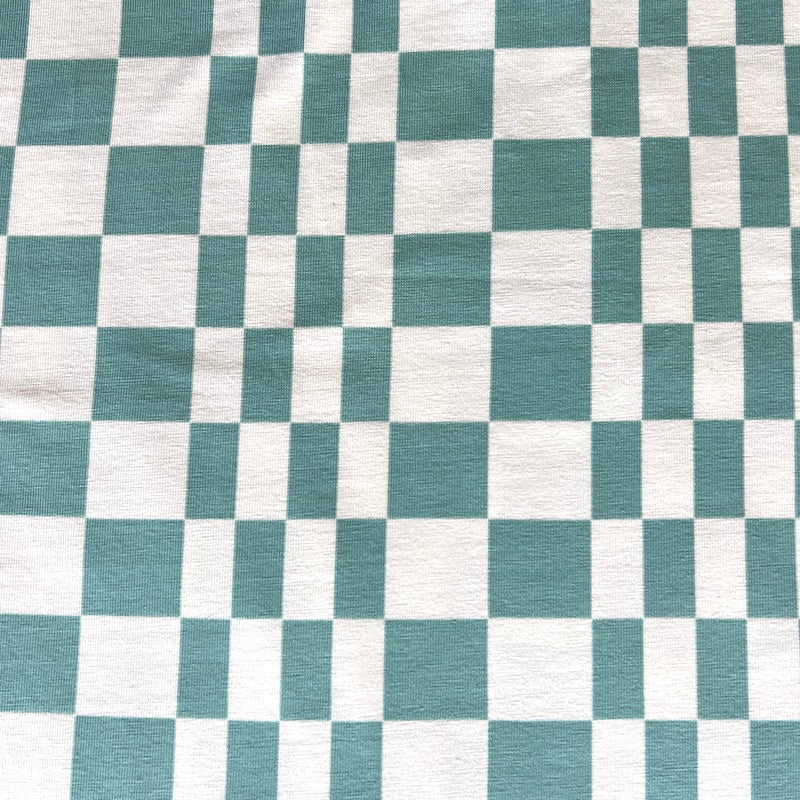 Verhees - Cotton Jersey - Cool Vibes - White & Aqua