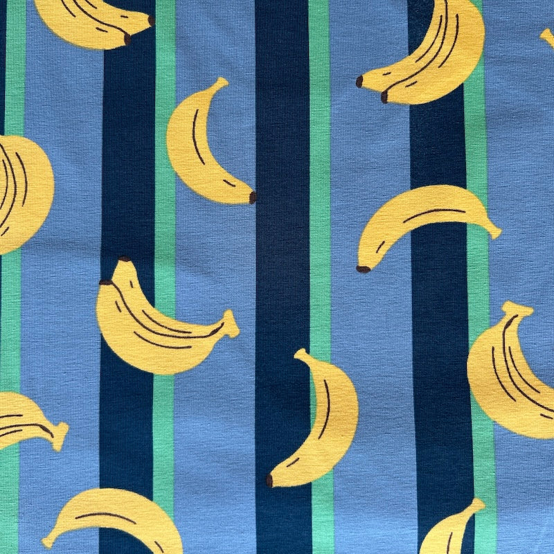 Verhees - Cotton Jersey - Blue Banana Stripe