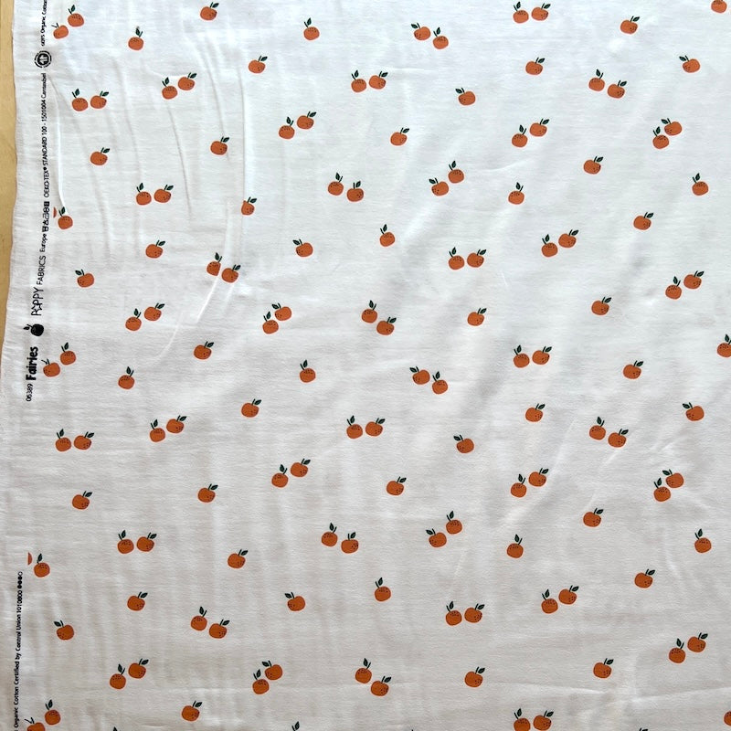 Verhees - Cotton Jersey - Oranges on White