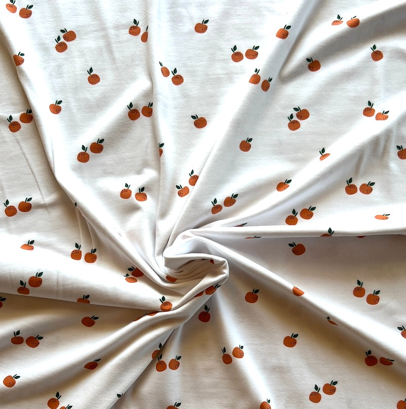 Verhees - Cotton Jersey - Oranges on White