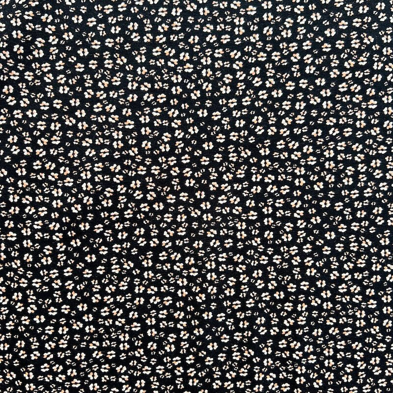 Verhees - Bamboo Cotton Jersey - Black Ditsy Floral