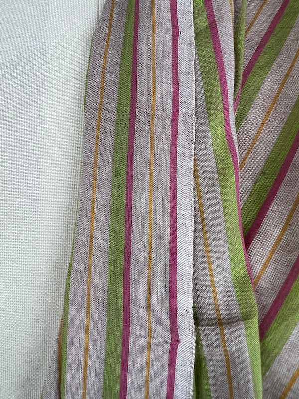 Khadi Handwoven Cotton - Yarn Dyed Stripe - Watermelon