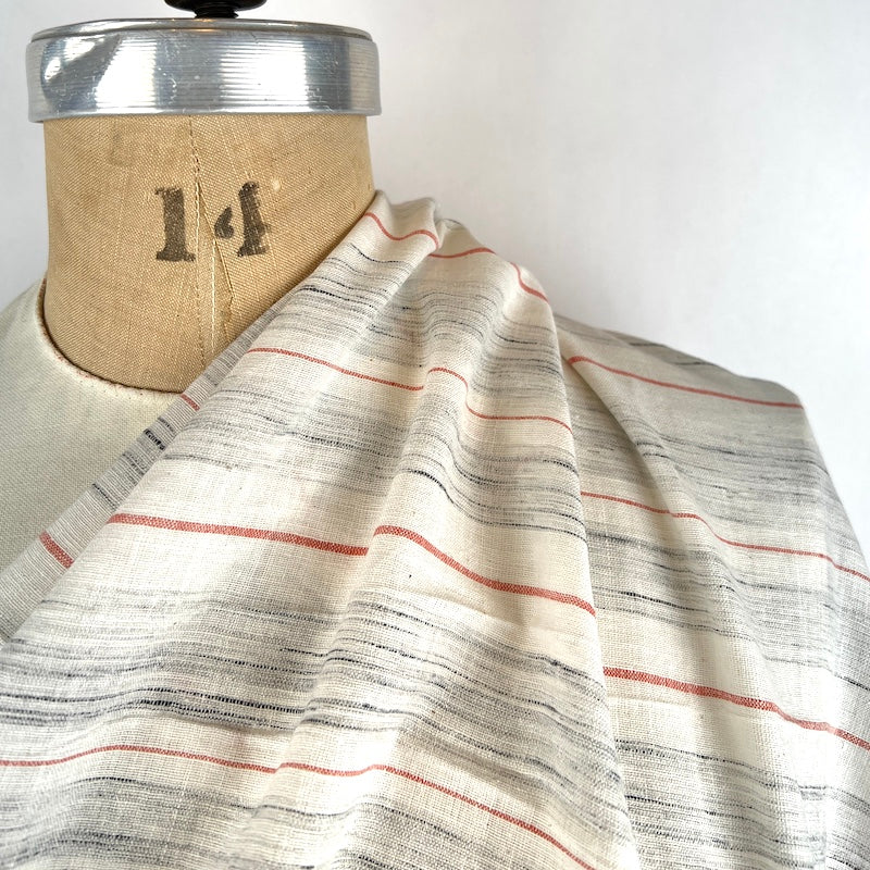 Handwoven Cotton - Yarn Dyed Heathered Stripe