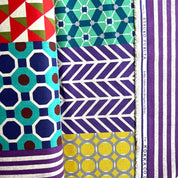 Echino - Repe - Geometric Canvas - Purple/Red/Blue/Yellow