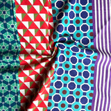 Echino - Repe - Geometric Canvas - Purple/Red/Blue/Yellow