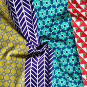 Echino - Repe - Geometric Canvas - Purple/Red/Blue/Yellow