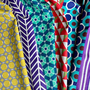 Echino - Repe - Geometric Canvas - Purple/Red/Blue/Yellow
