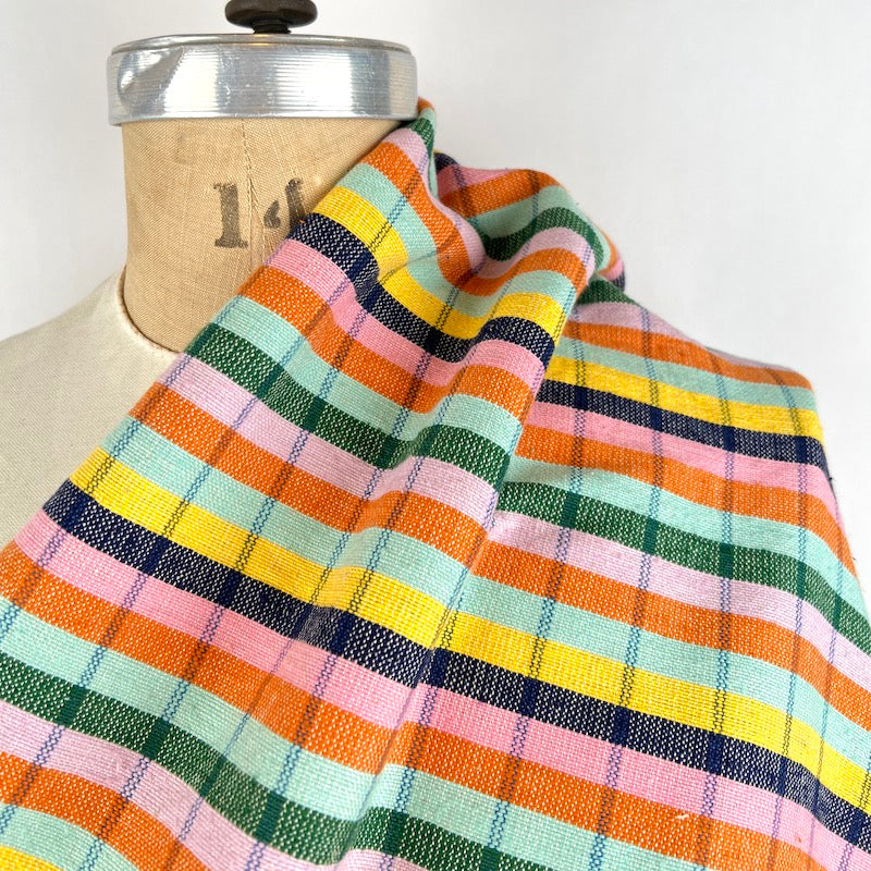 Khadi Handwoven Cotton Check - Rainbow