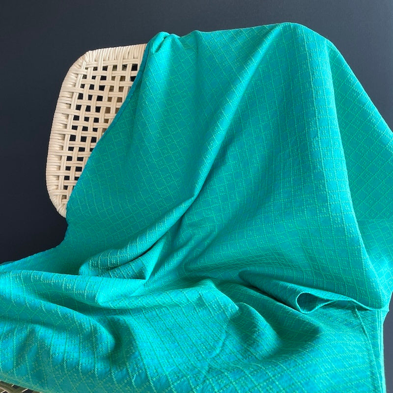 Diamond Textiles - Crossed Diamonds - Lagoon
