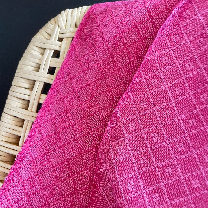 Diamond Textiles - Crossed Diamonds - Fuschia