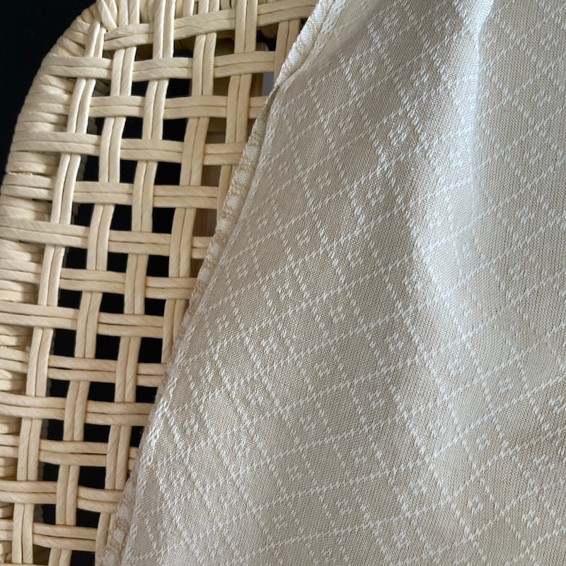 Diamond Textiles - Crossed Diamonds - Bisque