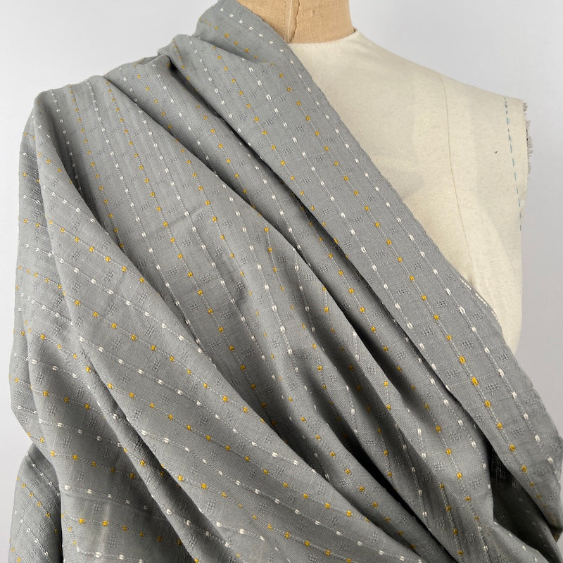 Diamond Textiles - Primitive Wovens - Grey and Yellow