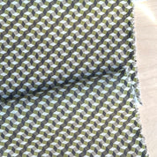 Lino Textile - Linen - Geo Honeycomb - Olive Green