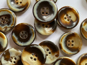 Textile Garden - Recycled Horn Button - Various Sizes