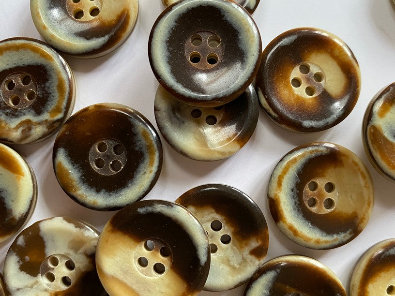 Textile Garden - Recycled Horn Button - Various Sizes