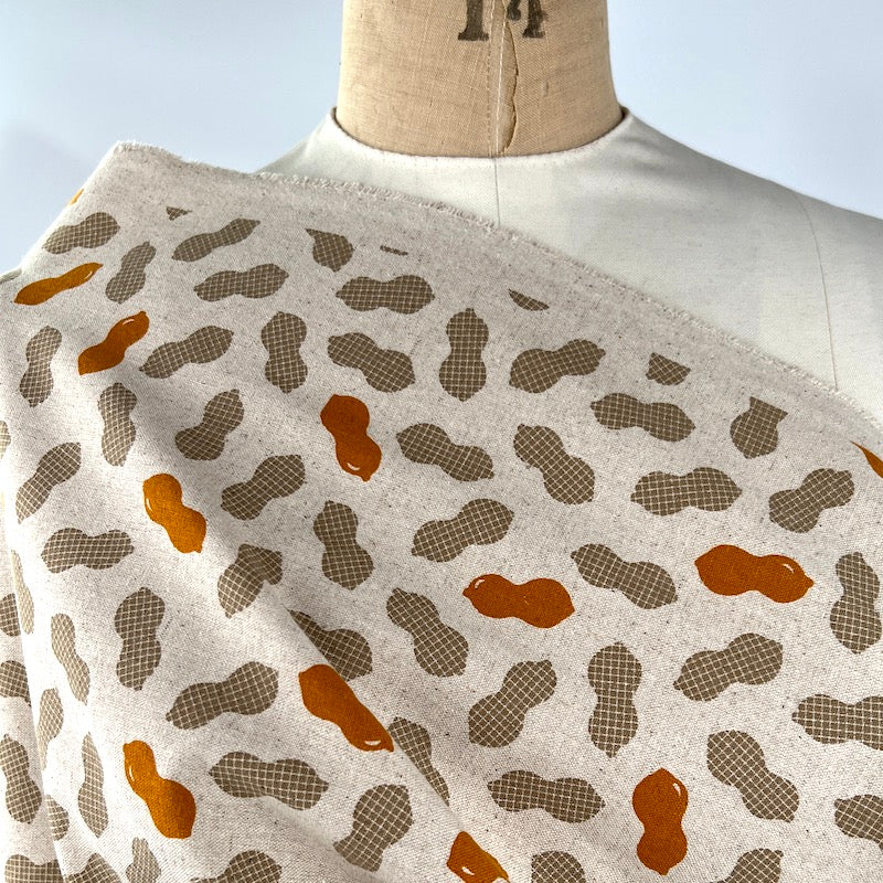 Sevenberry - Cotton/Linen Lightweight Canvas - Peanut Scatter - Natural fabric