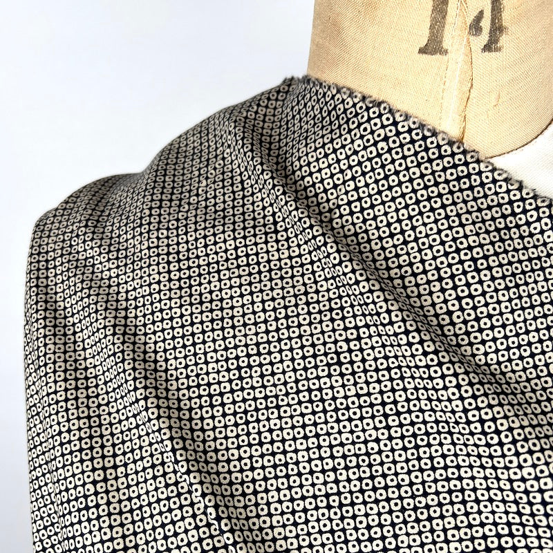Sevenberry - Plain Weave Cotton - Kanoko Dot - Black fabric