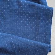 Diamond Textiles - Nikko Topstitch Cotton - Navy Plusses