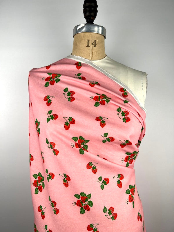 Fabric Godmother - Viscose/Linen - Strawberry Fayre - Pink