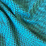 Deadstock - Linen/Cotton - Turquoise & Black Check