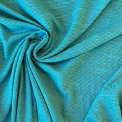 Deadstock - Linen/Cotton - Turquoise & Black Check