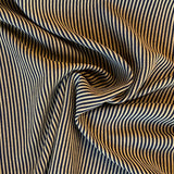 Deadstock - Bemberg Rayon Blend - Black & Yellow Stripe