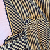 Deadstock - Bemberg Rayon Blend - Black & Yellow Stripe