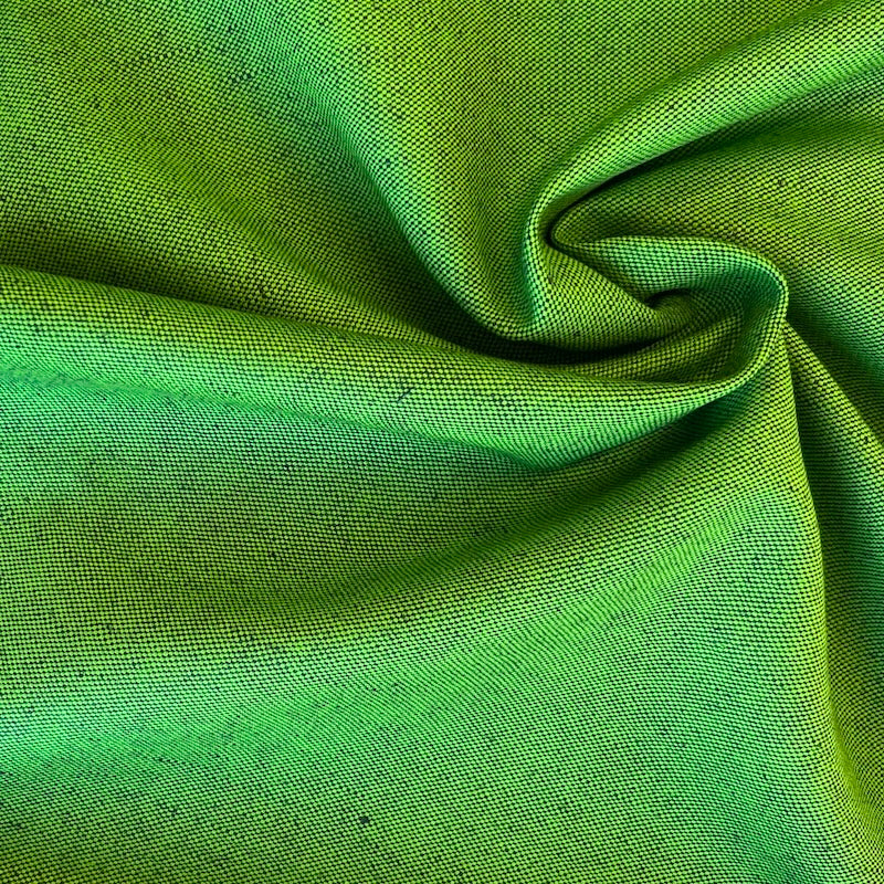 Deadstock - Linen/Cotton Canvas - Apple Green & Navy